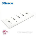 5 gangs standard Switch Plate Ivory